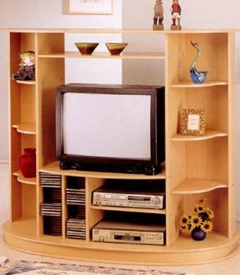 Big Discount on Natural Finish Entertainment Cabinet